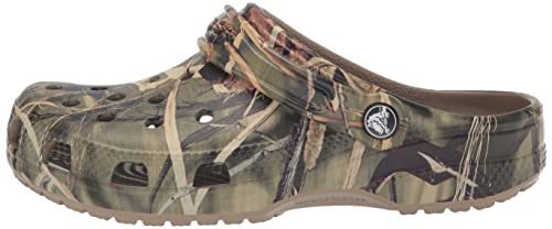 Crocs Kids' Classic Realtree Clog | Camo Shoes , Khaki, 3 Little Kid