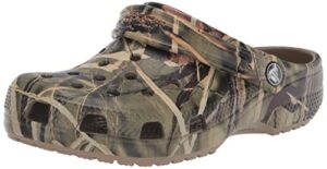 crocs kids' classic realtree clog | camo shoes , khaki, 3 little kid