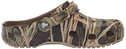 Crocs Kids' Classic Realtree Clog | Camo Shoes , Khaki, 3 Little Kid