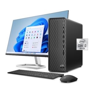 hp slim desktop computer and 27" fhd monitor, intel core i3-10105 (up to 4.4 ghz), 16gb ram, 1tb ssd, wifi, bluetooth, hdmi, rj-45, mouse and keyboard, windows 11 home, dark black