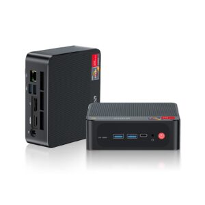 Beelink Mini PC AMD Ryzen 7 5800H (8C/16T, Up to 4.4Ghz), 16GB DDR4 RAM 500GB NVMe SSD, SER5 Pro Mini Desktop Computer Support 4K@60Hz/Triple Display/WiFi6/BT5.2/HDMI+DP/Home/Office/Gaming