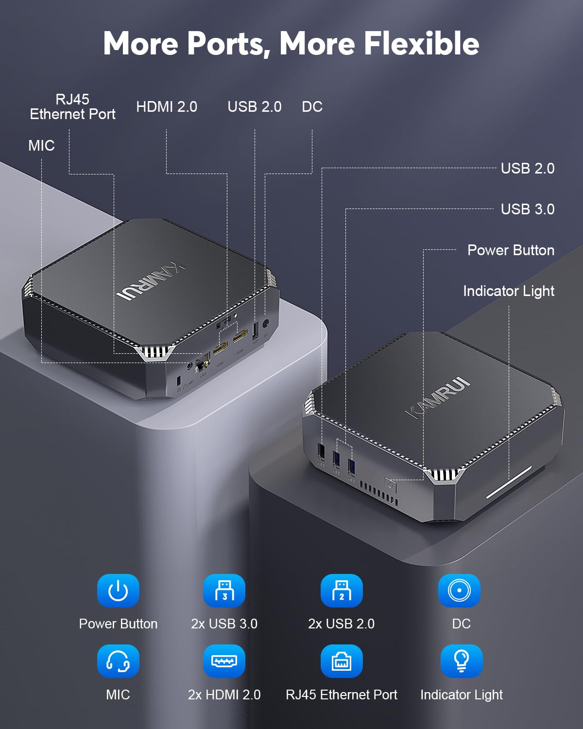 KAMRUI AK2 PLUS Mini PC, N100 Mini PC Windows 11, Intel 12th Alder Lake N100(Up to 3.4GHz), Mini Computers 16GB RAM 512GB SSD, Mini Desktop Computer 4K/WiFi/BT4.2, Micro PC Tower Ethernet for Office