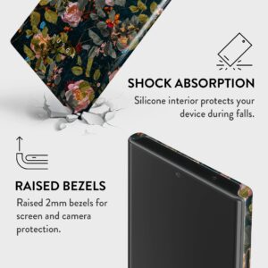 BURGA Phone Case Compatible With Samsung Galaxy Note 20 ULTRA - Hybrid 2-Layer Hard Shell + Silicone Protective Case -Cherries Blossom Floral Print Pattern Vintage - Scratch-Resistant Shockproof Cover