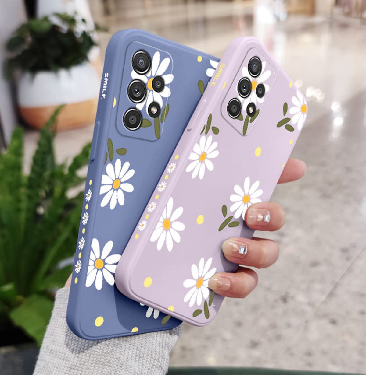 Sunswim for Galaxy Note 20 Ultra Case Cute Daisy Pattern Full Camera Lens Protection Shockproof TPU Bumper Liquid Silicone Protective Cover Phone Cases for Samsung Galaxy Note 20 Ultra 5G 6.9"-Black