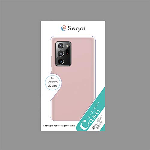 E Segoi Samsung Galaxy Note 20 Ultra Case, Liquid Silicone Gel Rubber Shockproof Case Soft Microfiber Cloth Lining Cushion Compatible with Samsung Note 20 Ultra 6.9inch (Pink Sand)