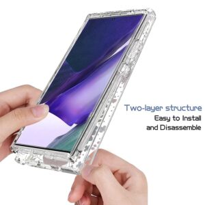 Zoeirc Case for Galaxy Note 20 Ultra 5G, Samsung Note 20 Ultra Clear Case, TPU 360 Full Body Shockproof Hybrid Bumper Crystal Clear Phone Case Cover for Samsung Galaxy Note 20 Ultra (Floral Prints)