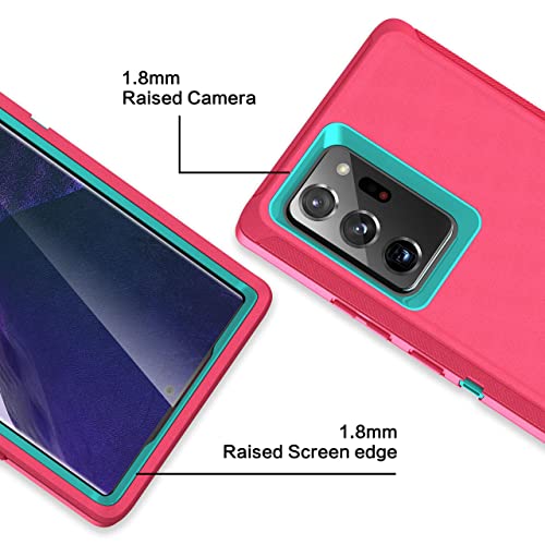 MXX Galaxy Note 20 Ultra Heavy Duty Case - 3 Layer Shockproof Protection (Pink/Light Blue)