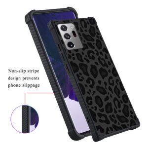 KANGHAR Case Compatible with Galaxy Note 20 Ultra,Black Leopard Design,Tire Texture Non-Slip +Shockproof Rugged TPU Protective Case for Samsung Galaxy Note 20 Ultra-Leopard Pattern