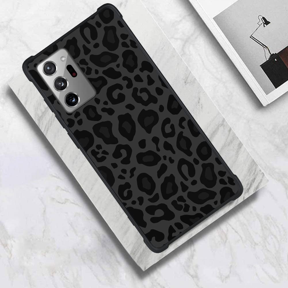 KANGHAR Case Compatible with Galaxy Note 20 Ultra,Black Leopard Design,Tire Texture Non-Slip +Shockproof Rugged TPU Protective Case for Samsung Galaxy Note 20 Ultra-Leopard Pattern