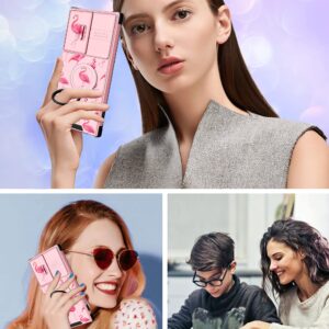 Goocrux (2in1 for Samsung Galaxy S23 Ultra Case Flamingo for Women Girls Cute Girly Phone Cover Flamingos Design with Slide Camera Cover+Ring Holder Unique Aesthetic Cases for S23 Ultra 5G 6.8''