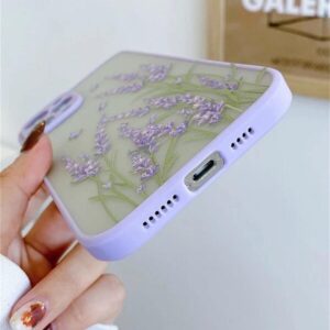 Ownest Compatible with iPhone 14 Case, Magnetic Fitting for MagSafe for Clear Frosted PC Back 3D Flowers Floral Girls Woman and Soft Silicone Slim Shockproof Case for iPhone 14 6.1''-(Pink)