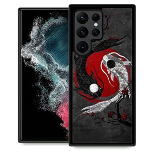 djsok compatible with samsung galaxy s23 ultra case,japanese koi fish for girl men drop protection pattern with soft tpu bumper case for samsung galaxy s23 ultra