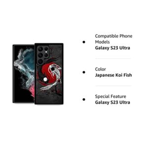 DJSOK Compatible with Samsung Galaxy S23 Ultra Case,Japanese Koi Fish for Girl Men Drop Protection Pattern with Soft TPU Bumper Case for Samsung Galaxy S23 Ultra