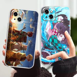 Samsung Galaxy Note 20 Ultra Case Demon -Slayer Anime Design [with Vision Keychain and 50pcs Stickers] Cartoon Transparent Soft Silicona Case for Samsung Galaxy Note 20 Ultra