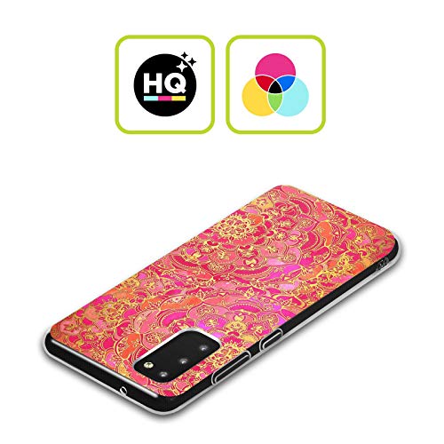 Head Case Designs Officially Licensed Micklyn Le Feuvre Hot Pink Gold and Orange Mandala Soft Gel Case Compatible with Galaxy Note20 Ultra / 5G