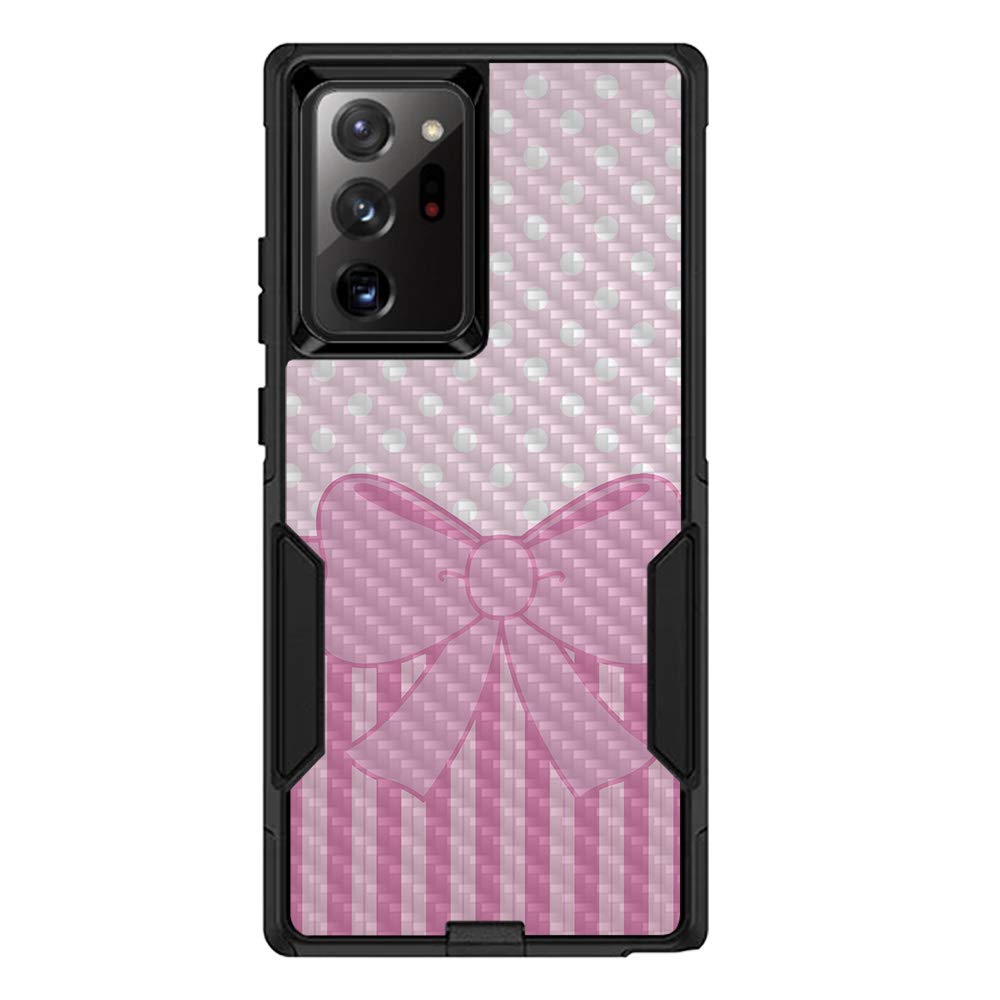 MightySkins Carbon Fiber Skin for OtterBox Commuter for Samsung Galaxy Note20 Ultra 5G - Pink Present | Protective, Durable Textured Carbon Fiber Finish | Easy to Apply Change Style | Made in The USA