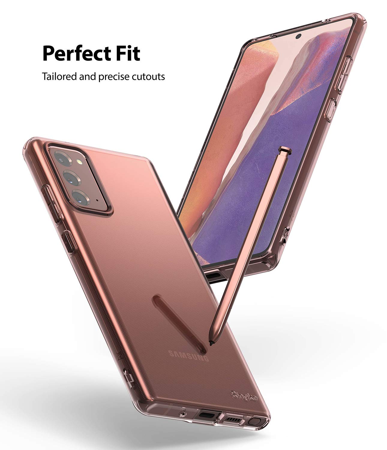 Ringke Air Compatible with Galaxy Note 20 Case 5G, Thin Flexible Shockproof TPU Phone Case - Rose Bronze