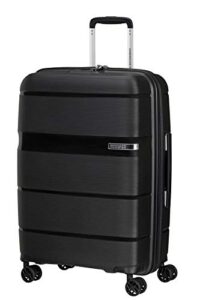 american tourister unisex_adult luggage suitcase, black (vivid black), m (66 cm-63 l)