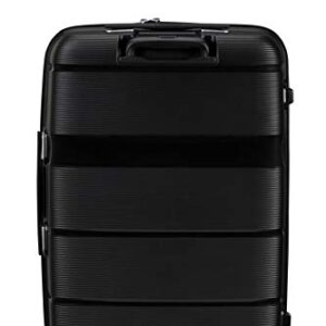 American Tourister Unisex_Adult Luggage Suitcase, Black (Vivid Black), M (66 cm-63 L)