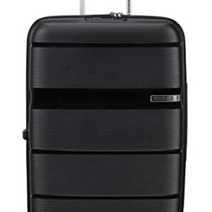 American Tourister Unisex_Adult Luggage Suitcase, Black (Vivid Black), M (66 cm-63 L)