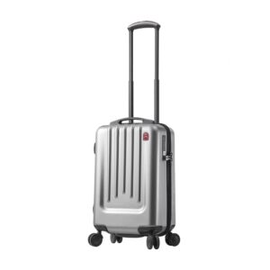 planet traveler usa planet traveler usa sc l - polished silver carry-on luggage, polished silver