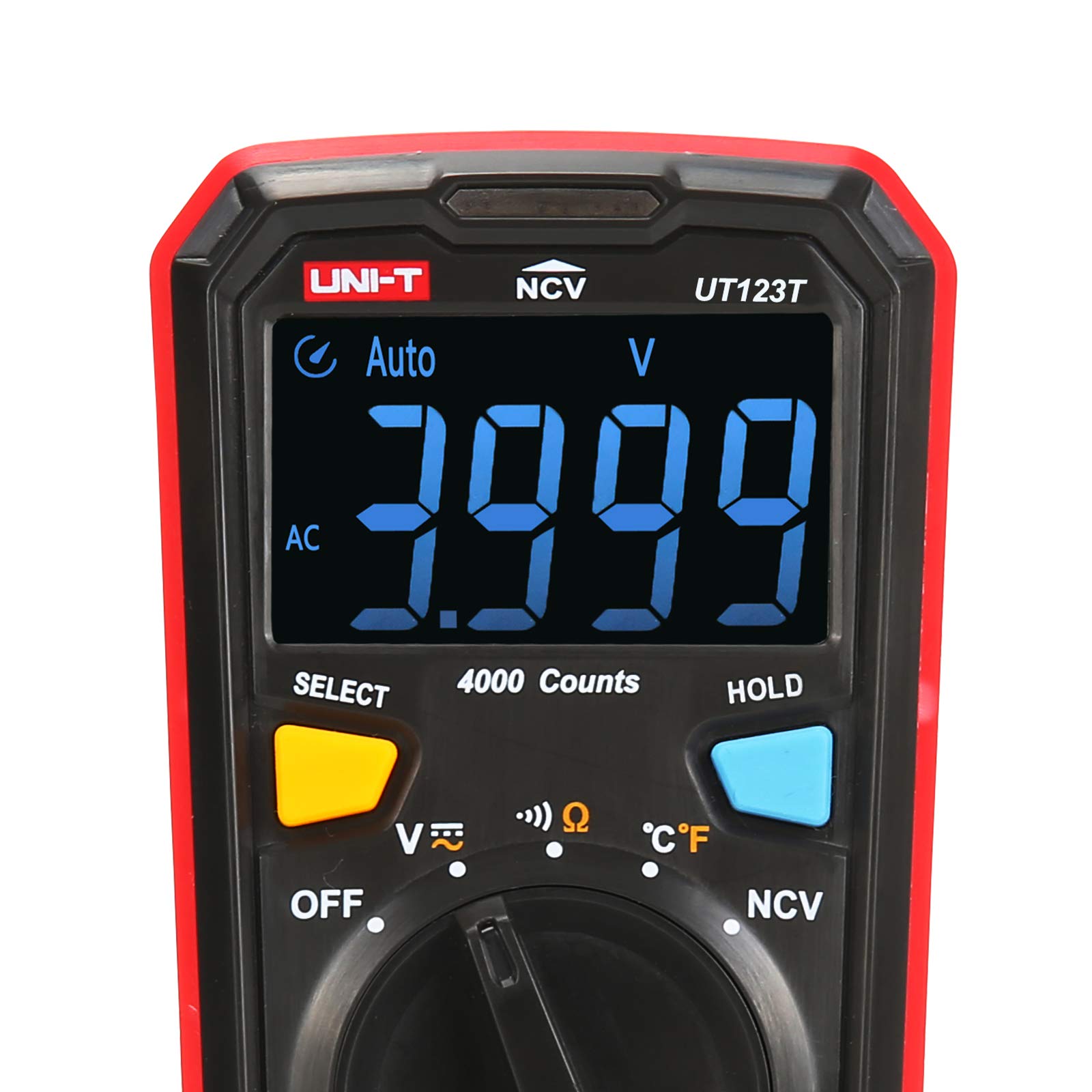 UNI-T Residential Multimeter Kit UT123T Digital Voltmeter Ohm Meter 4000 Counts Auto Ranging NCV with Test Leads Thermocouple