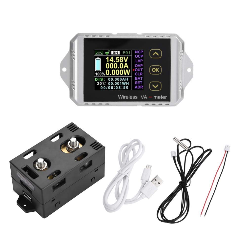 Multi-Function DC Meter Wireless Color LCD Screen DC Voltage Tester Ammeter Power Meter Watt Tester(VAT-4300)