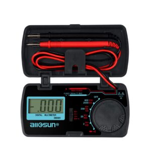 allosun digital multimeter/dmm/multi tester amp/ohm/volt meter/diode and continuity test pocket size (em3081)