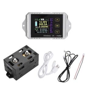 voltmeter dc ammeter, multi-function dc meter color lcd screen dc voltage ammeter power meter watt tester (vat-1300)