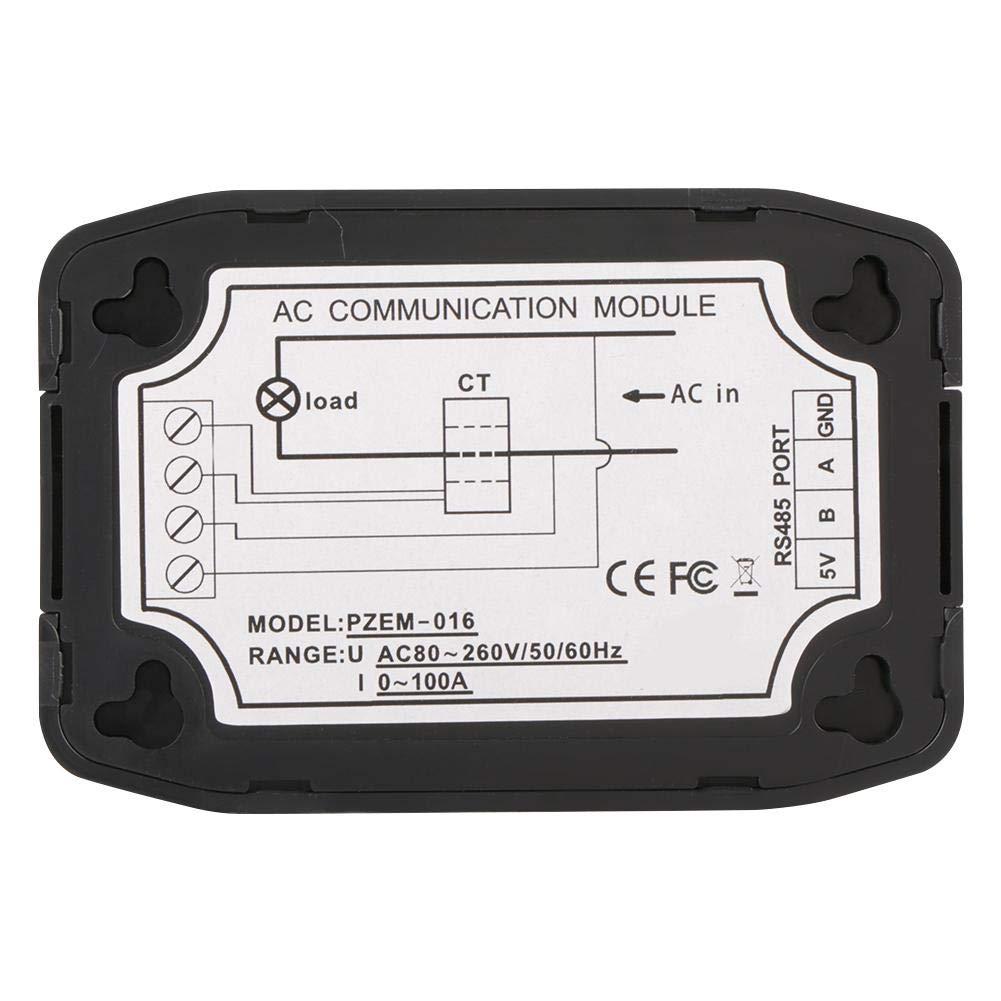 AC Current Voltage Power Energy Frequency Power Factor Communication Module Meter 100A Ammeter Voltmeter Multimeter Voltage Current Power Factor Frequency Energy Tester Meter PZEM-016 PEACEFAIR