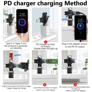 USB C Tester,KJ-KayJI 2 in 1 Tester IPS Digital Multimeter(2024),Voltage,Cur,Pwr,Resistance,Elec,Temp,Capacity,Tme,Fast Charging,with 3A Discharge Load Support PD2.0/PD3.0,QC2.0/QC3.0,BC1.2