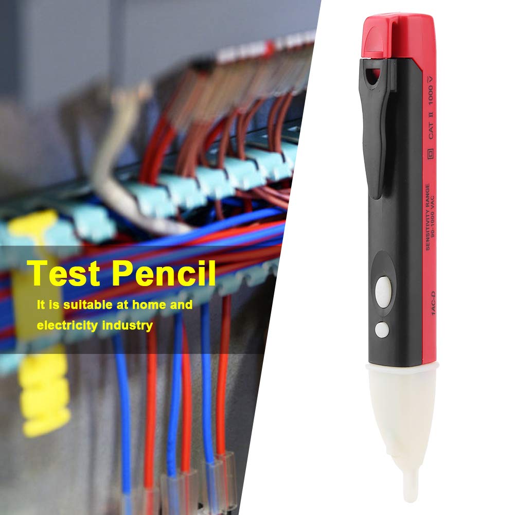 Red Test Pencil Non Electricity Measurement Voltage Tester Electricity Detector with LED Light Electricity Voltage Tester