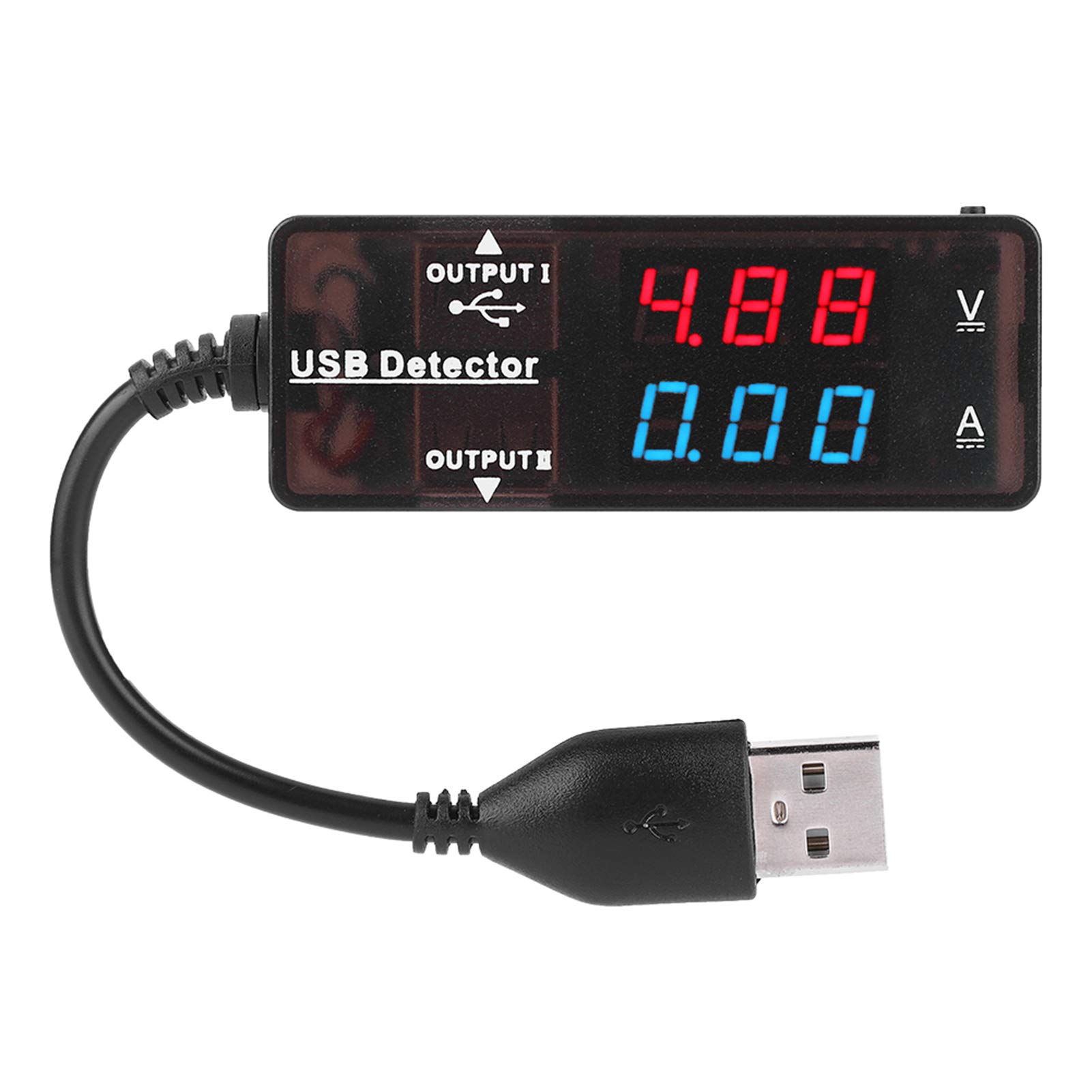 YB26VA USB Detector Dual Display USB Detector Voltmeter Ammeter Battery Capacity Tester with LED Display for Mobile Phone, Tablet Computer USB Device(Bicolor)