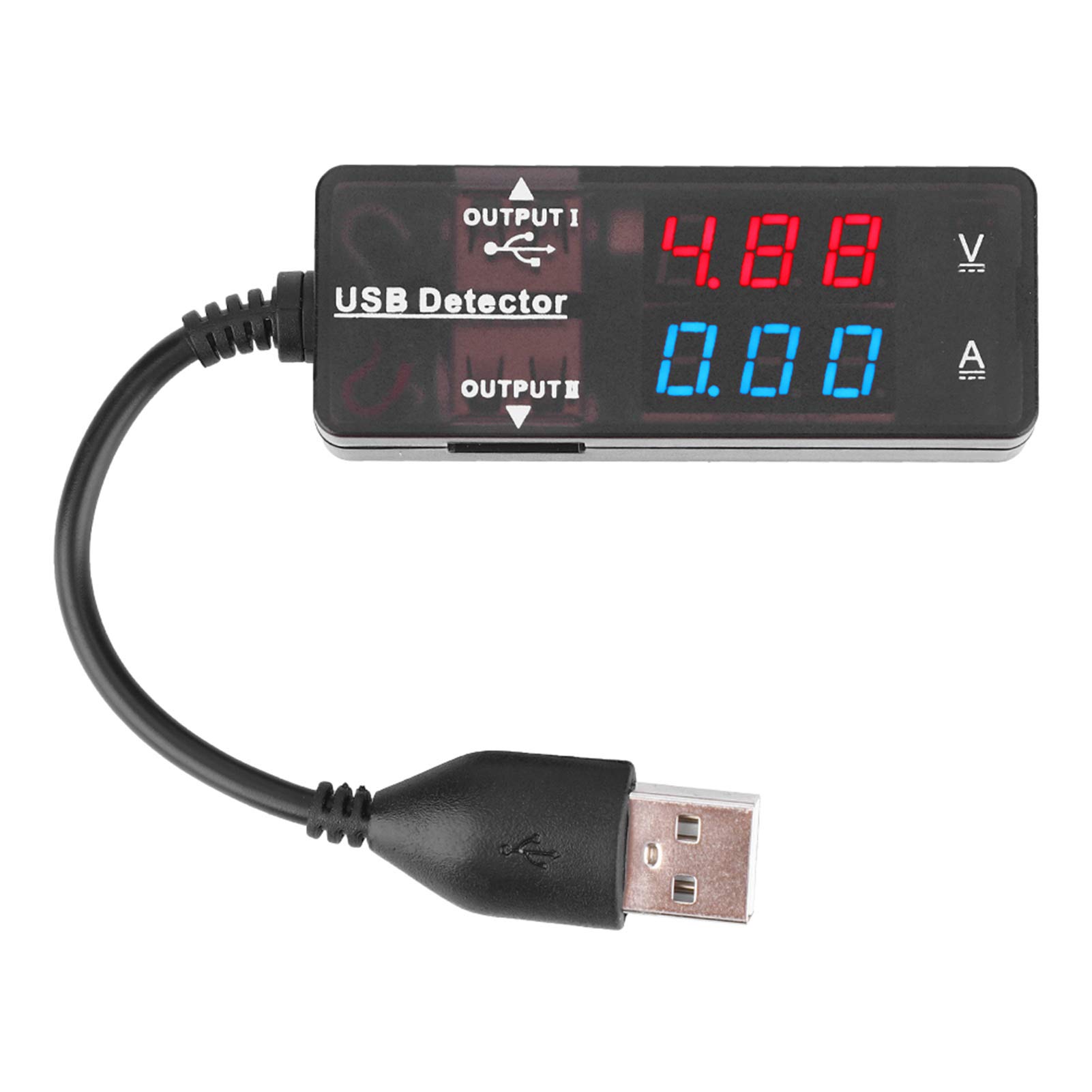 YB26VA USB Detector Dual Display USB Detector Voltmeter Ammeter Battery Capacity Tester with LED Display for Mobile Phone, Tablet Computer USB Device(Bicolor)