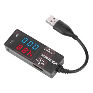 YB26VA USB Detector Dual Display USB Detector Voltmeter Ammeter Battery Capacity Tester with LED Display for Mobile Phone, Tablet Computer USB Device(Bicolor)