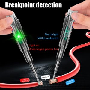 5Pcs Electrical Tester Pen Multi Functional Household Pocket Electricity Circuit Detector with LED Color Light 24-250V