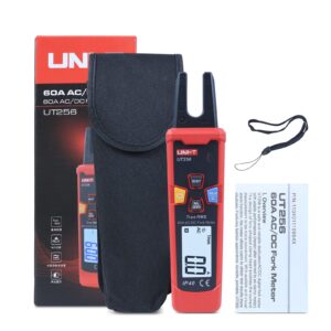 UNI-T AC/DC Open Jaw fork meter 60A 600V auto-ranging True RMS Electrical Tester Non-Contact Voltage Meter UT256