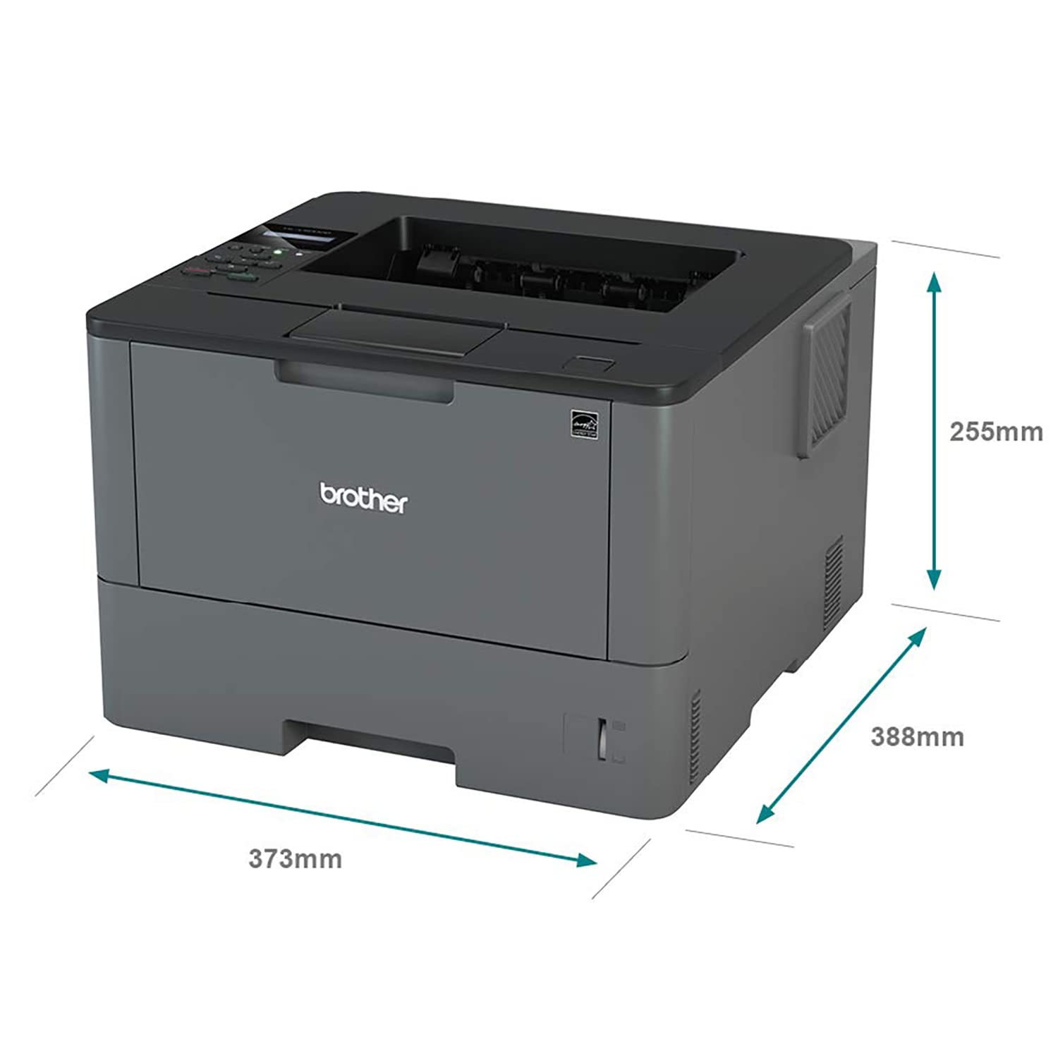 Brother HL-L5000D Wired Monochrome Single-Function Laser Printer with Parallel and USB Connectivity, Gray - Print only - 42 ppm, 1200 x 1200 dpi, 8.5" x 14" Legal, 256MB Memory, Auto Duplex Printing