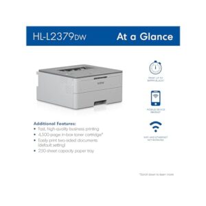 Brother HL-L2379DW Wireless Black & White Laser Printer (012502668886) (HLL2379DW)