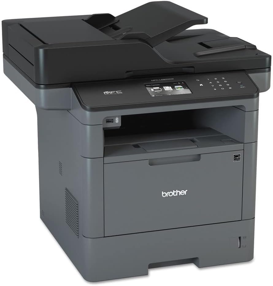 Brother MFC-L68 00DW All-in-One Wireless Monochrome Laser Printer, Print Copy Scan Fax, Multifunction, Mobile Printing & Scanning, Duplex Print, PCM