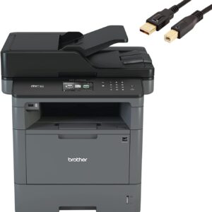 Brother MFC-L5705DW All-in-One Wireless Monochrome Laser Printer, Print Copy Scan Fax, Duplex (2-Sided), Ethernet, Hi-Speed USB 2.0, 42ppm, 1200x1200 dpi, 3.7" Touch LCD, PCM