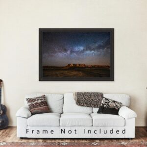 Night Sky Photography Print (Not Framed) Picture of Milky Way Above Mesa in Arizona Desert Space Wall Art Southwestern Decor (11" x 14")