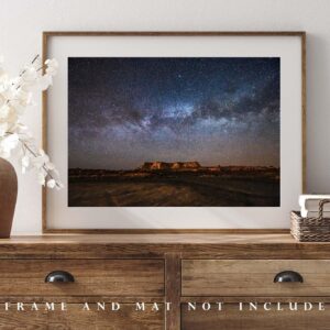 Night Sky Photography Print (Not Framed) Picture of Milky Way Above Mesa in Arizona Desert Space Wall Art Southwestern Decor (11" x 14")