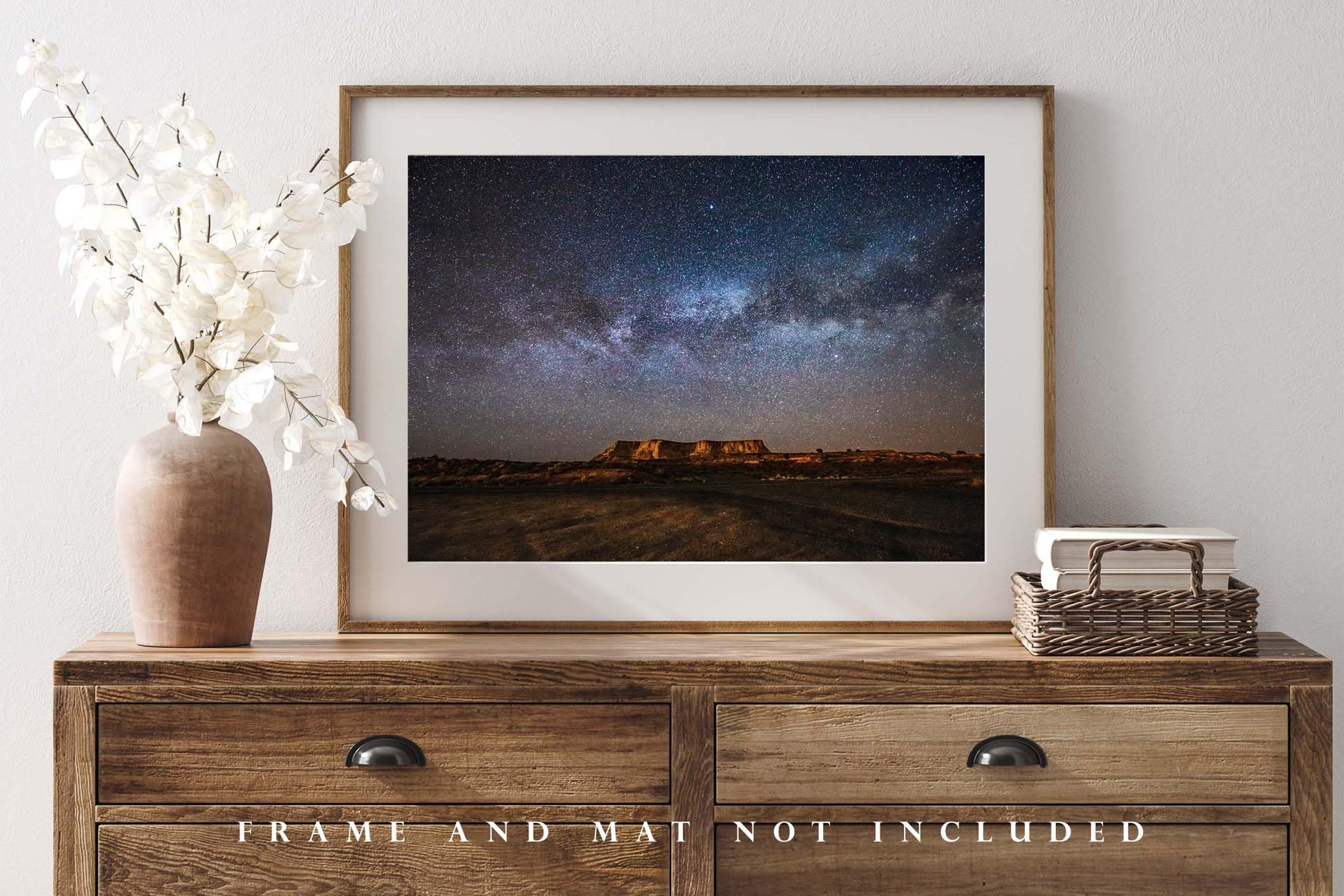 Night Sky Photography Print (Not Framed) Picture of Milky Way Above Mesa in Arizona Desert Space Wall Art Southwestern Decor (11" x 14")