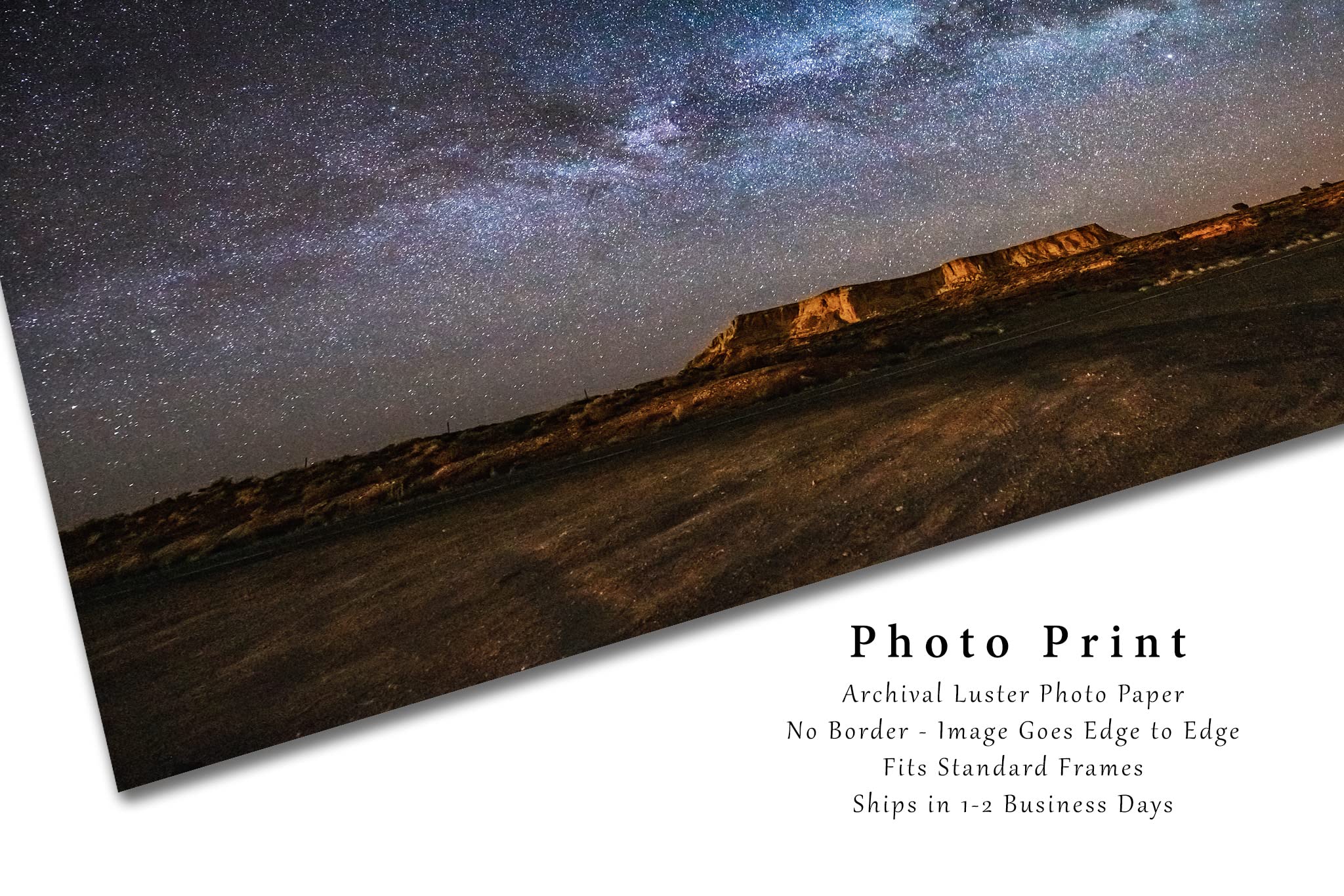 Night Sky Photography Print (Not Framed) Picture of Milky Way Above Mesa in Arizona Desert Space Wall Art Southwestern Decor (11" x 14")