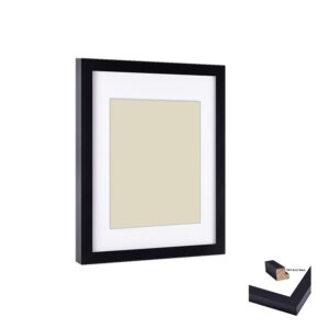 black 14x18 picture frame - matted 11x14 photo picture display photograph - 11 by 14 mat with 14x18 frame - wall hanging acrylic glass front