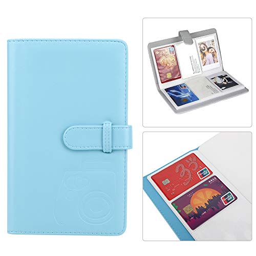 Photo Album,3in 96 Pockets PU Universal Photo Album Cardcase Bank Card Storage Book for mini11/8/9/7s/25/70/90 Camera Photograph(Blue)