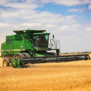 Farm Photography Print (Not Framed) Picture of Combine Cutting Wheat During Harvest in Colorado Country Wall Art Farmhouse Decor (16" x 20")