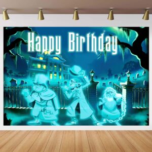 Haunted of Mansion Party Banner, Halloween Horror Backdrop 7x5 Haunted of Mansion Background Haunted of Mansion Themed Backdrops for Haunted of Mansion Party Supplies Background Birthday