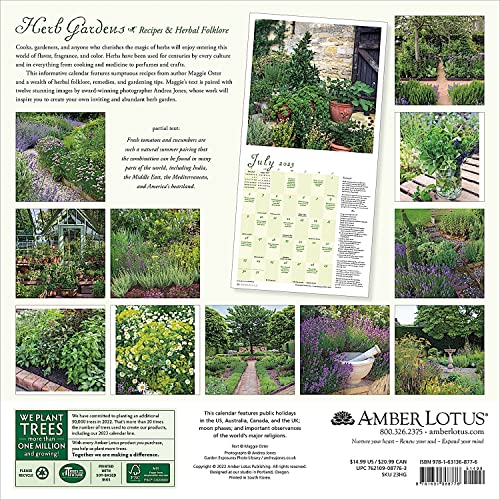 Herb Gardens 2023 Wall Calendar: Recipes & Herbal Folklore